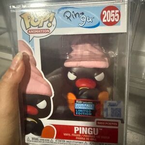 NEW IN HAND 5000 PIECE LIMITED Pingu Bath Towel Funko Pop #2055 Animation NYCC